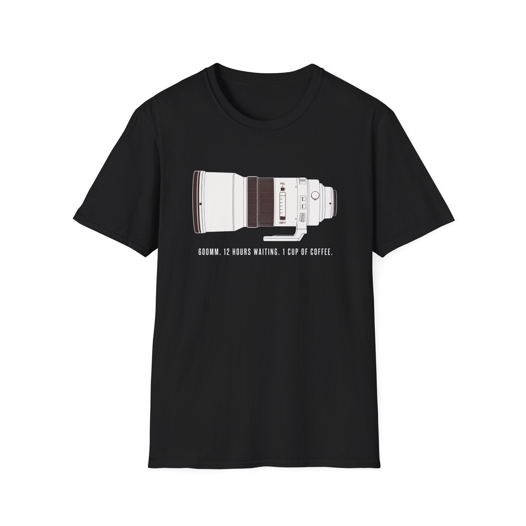 Telephoto Lens With Coffee Motif T-shirt