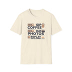 Morning Coffee, Photos, & Sunset Vibes T-shirt