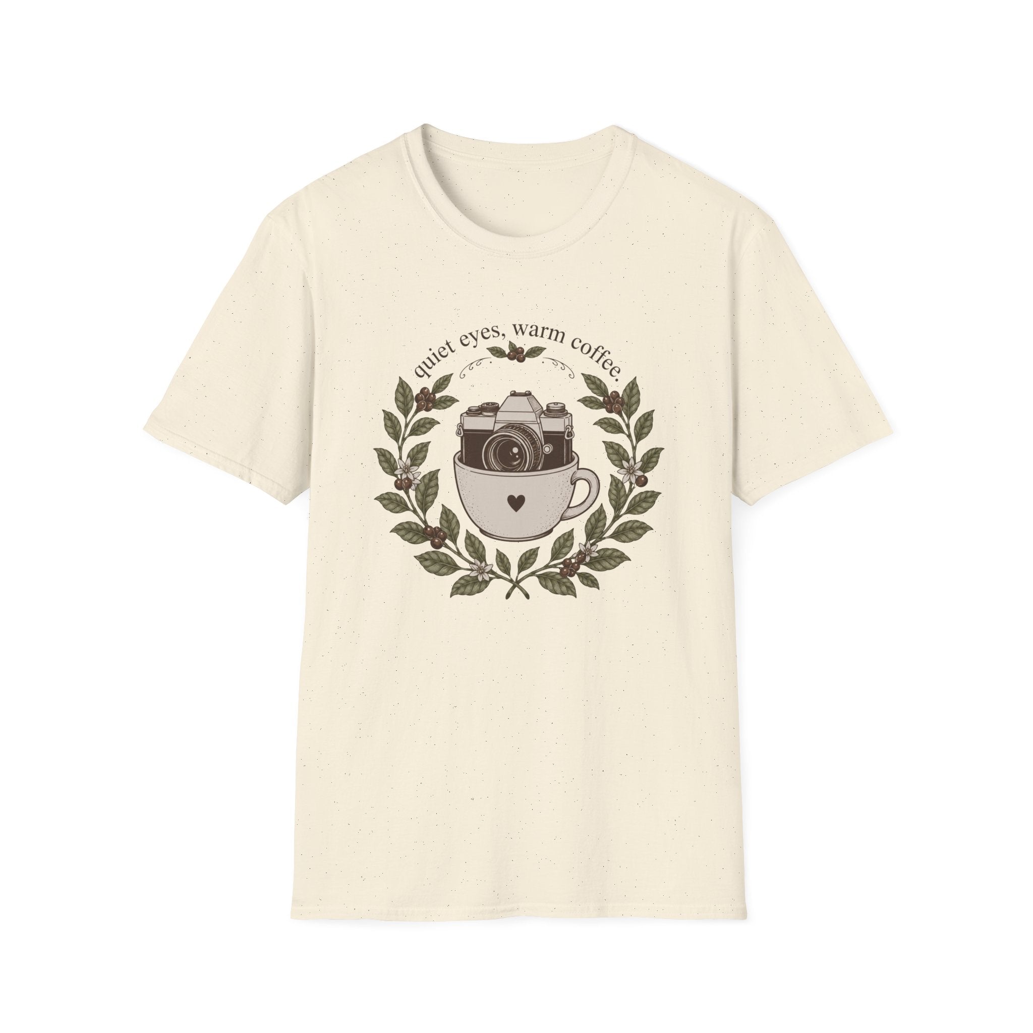 Quiet Eyes, Warm Coffee T-shirt