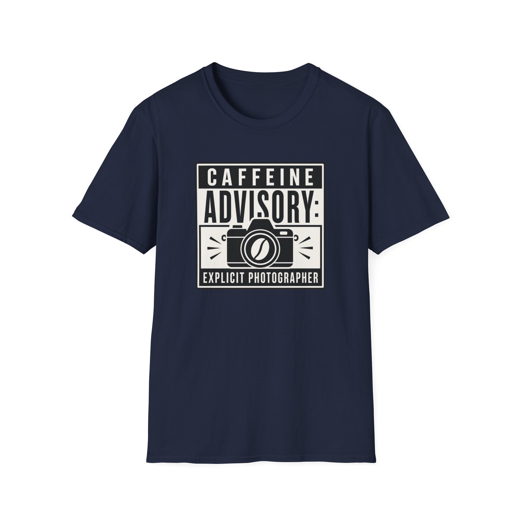 Caffeine Advisory Explicit Photographer T-shirt