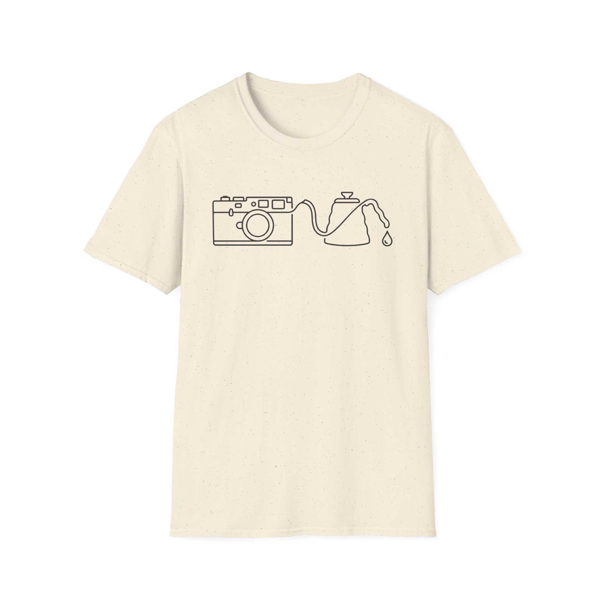 Camera Coffee Line Art T-Shirt
