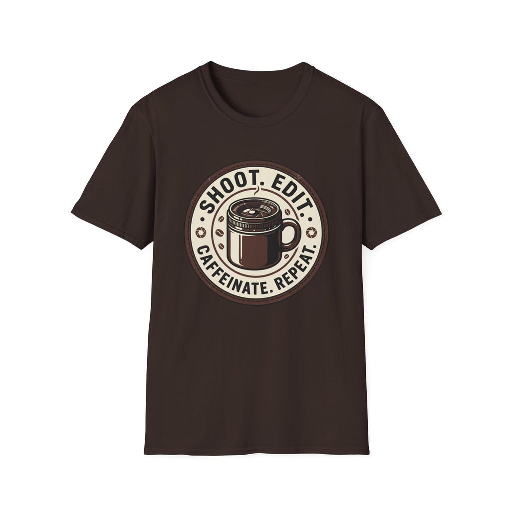 Shoot Edit Caffeinated Repeat T-Shirt