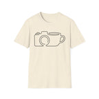 Camera & Mug Line Art T-Shirt
