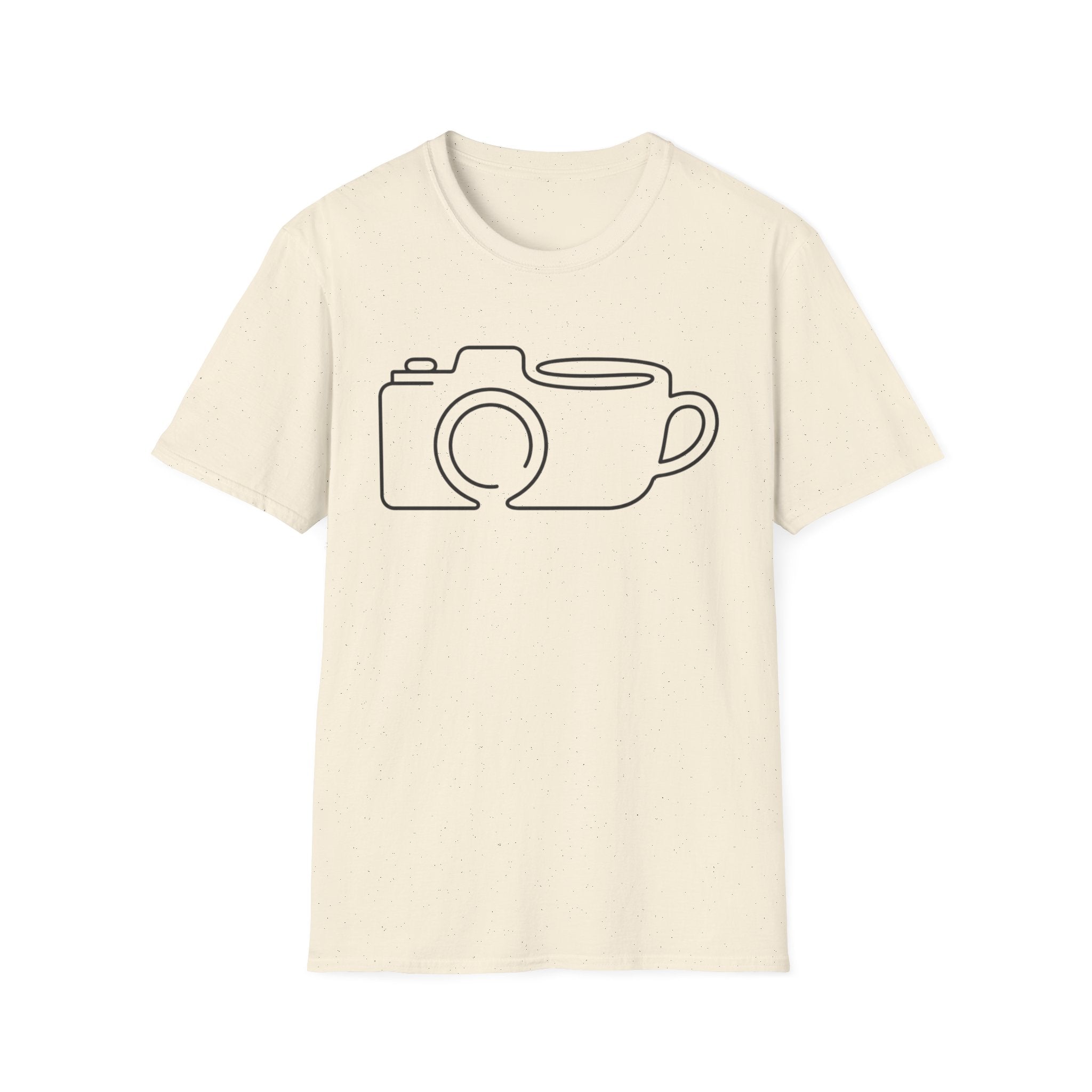 Camera & Mug Line Art T-Shirt