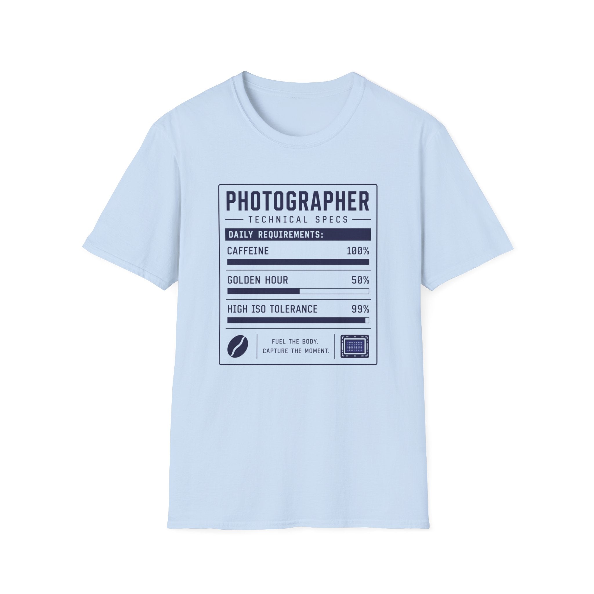Photographer Nutritional Label T-Shirt