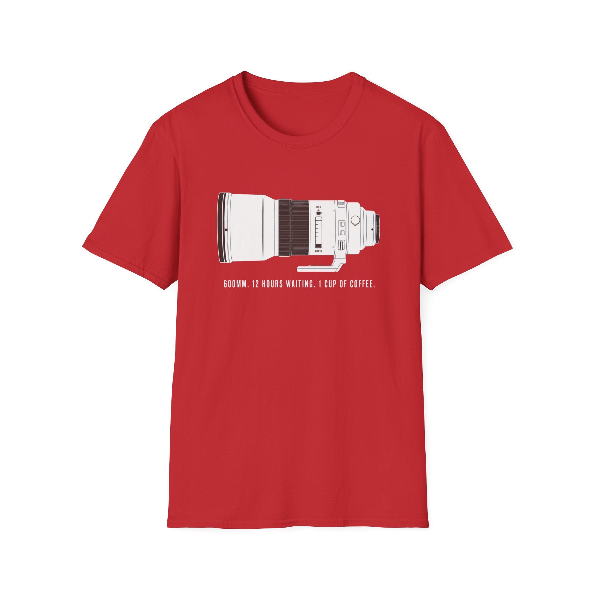 Telephoto Lens With Coffee Motif T-shirt