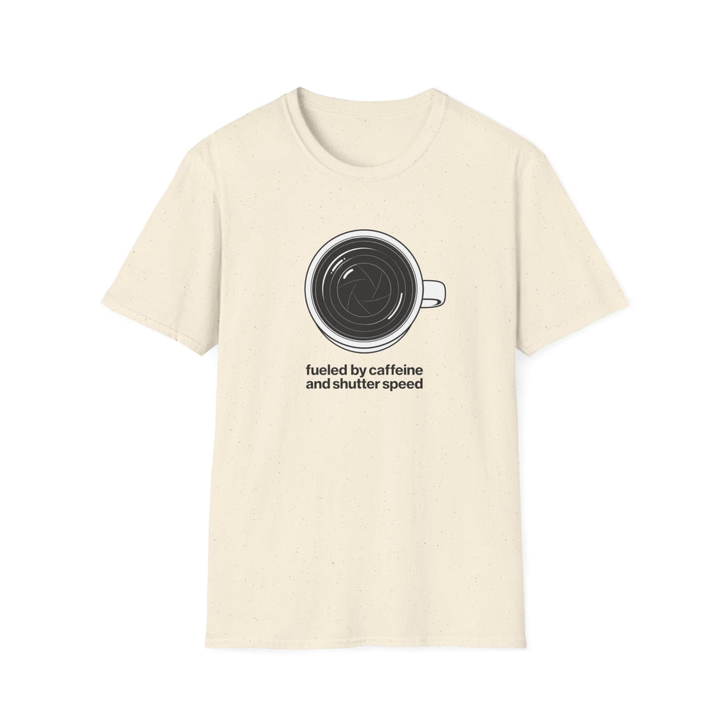 Fuelled by caffeine and shutter speed T-shirt