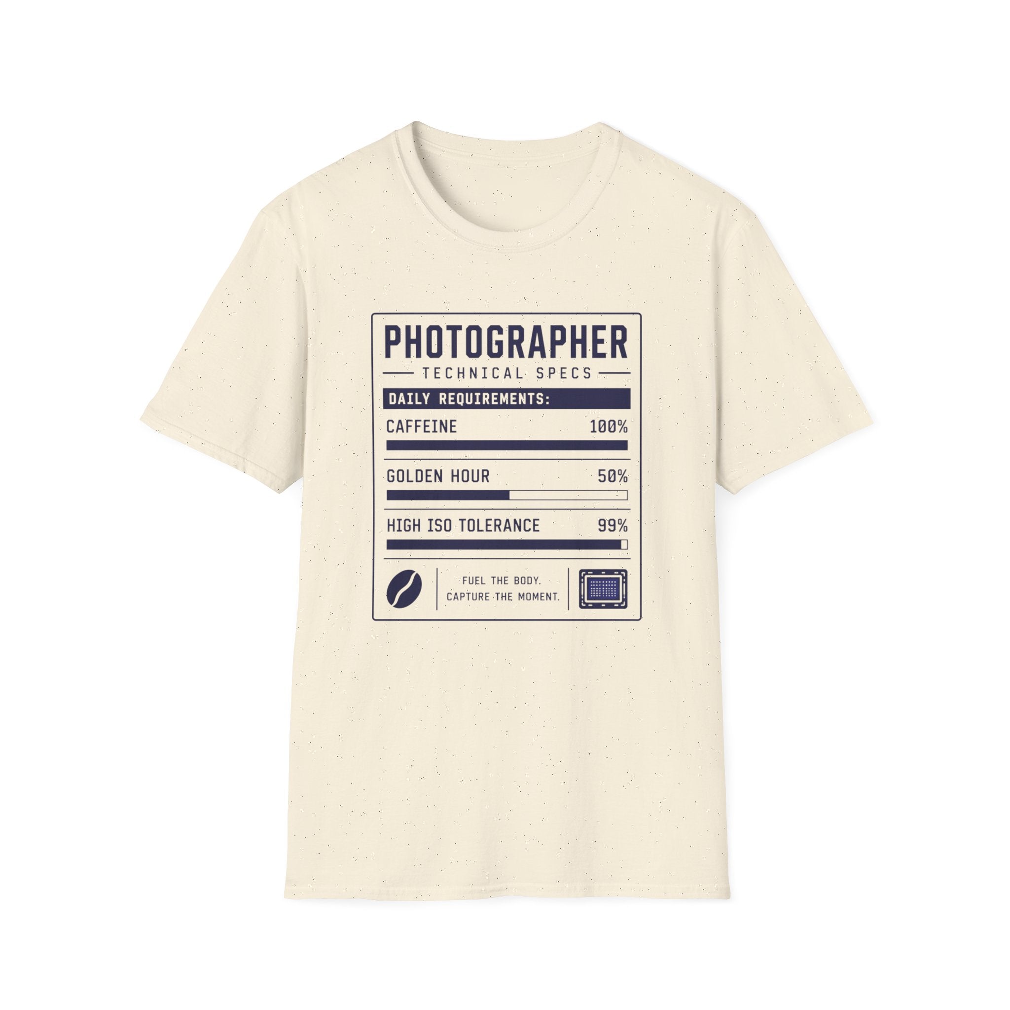 Photographer Nutritional Label T-Shirt