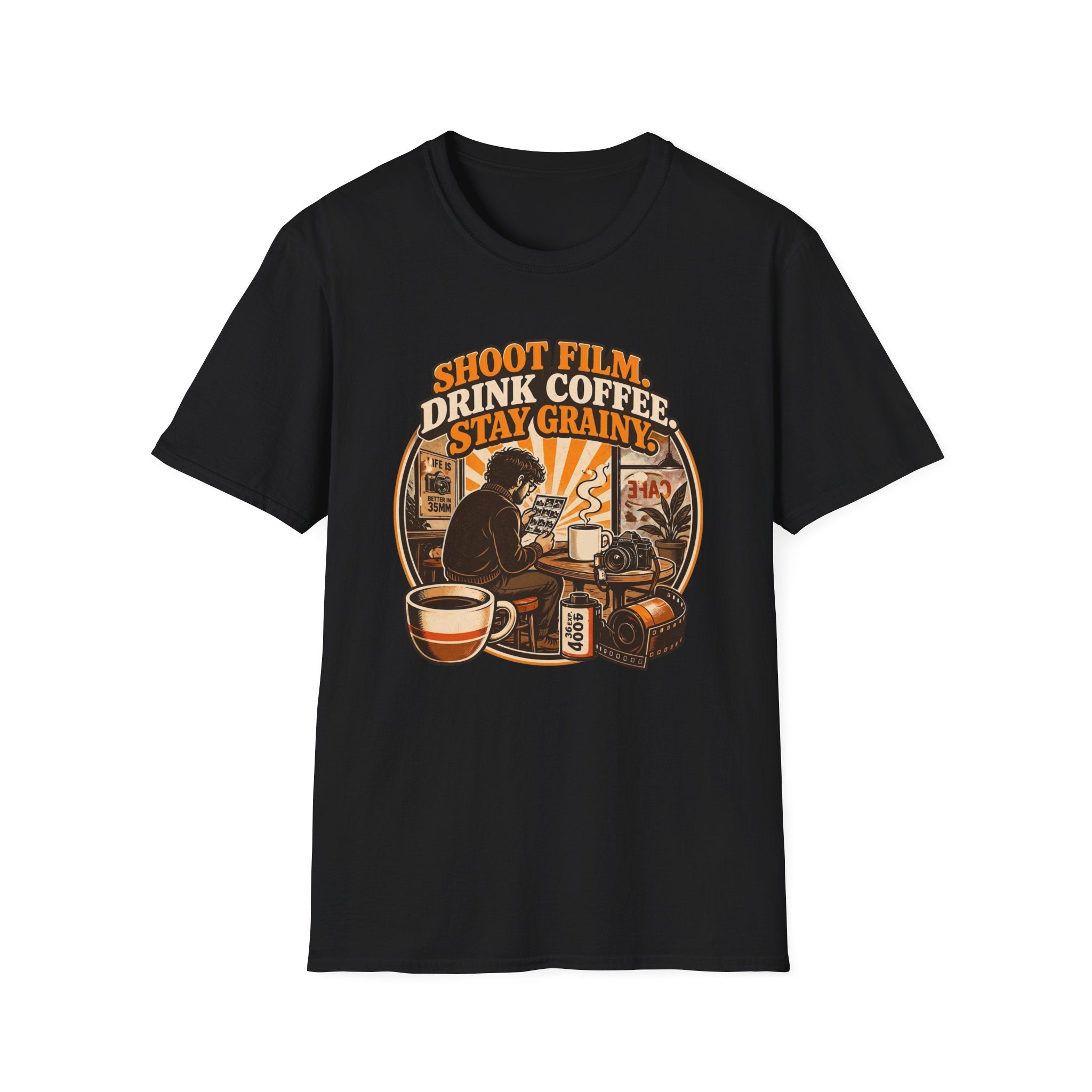 Shoot Film Drink Coffee Stay Grainy T-Shirt