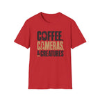 Coffee, Cameras & Creatures T-shirt