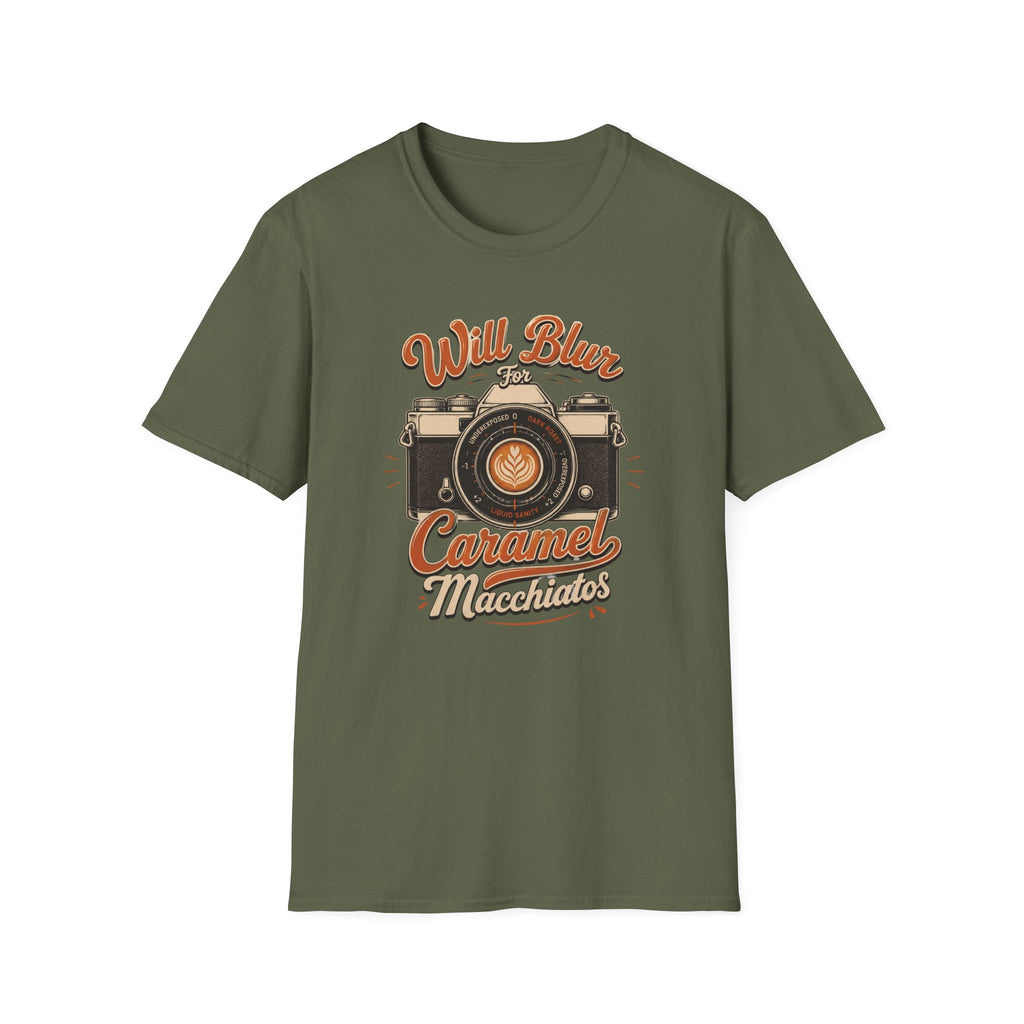 Will Blur For Caramel Macchiatos T-shirt