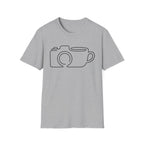 Camera & Mug Line Art T-Shirt