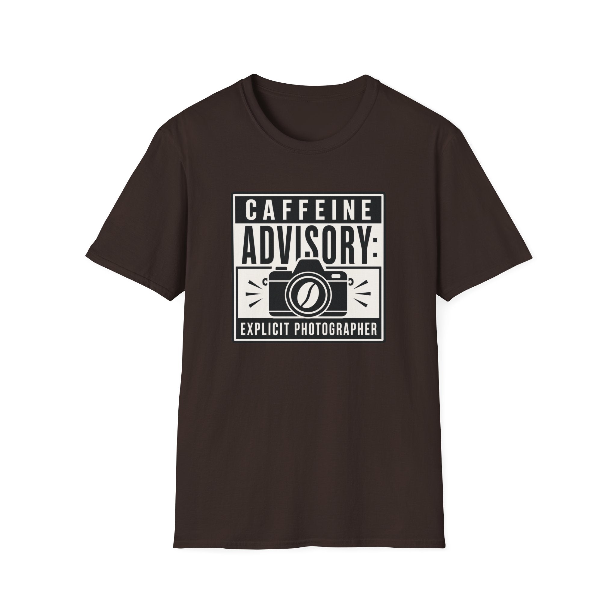Caffeine Advisory Explicit Photographer T-shirt
