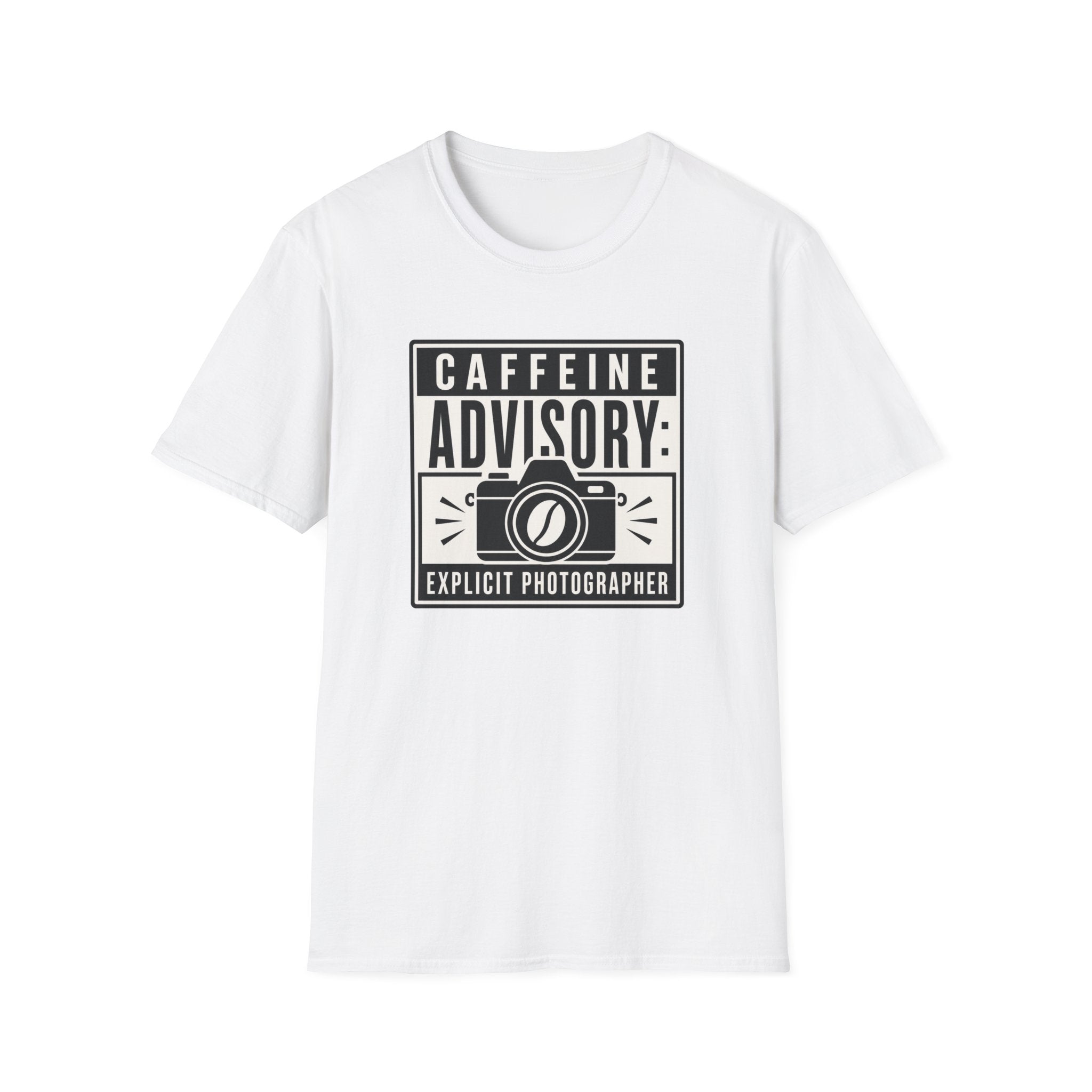 Caffeine Advisory Explicit Photographer T-shirt