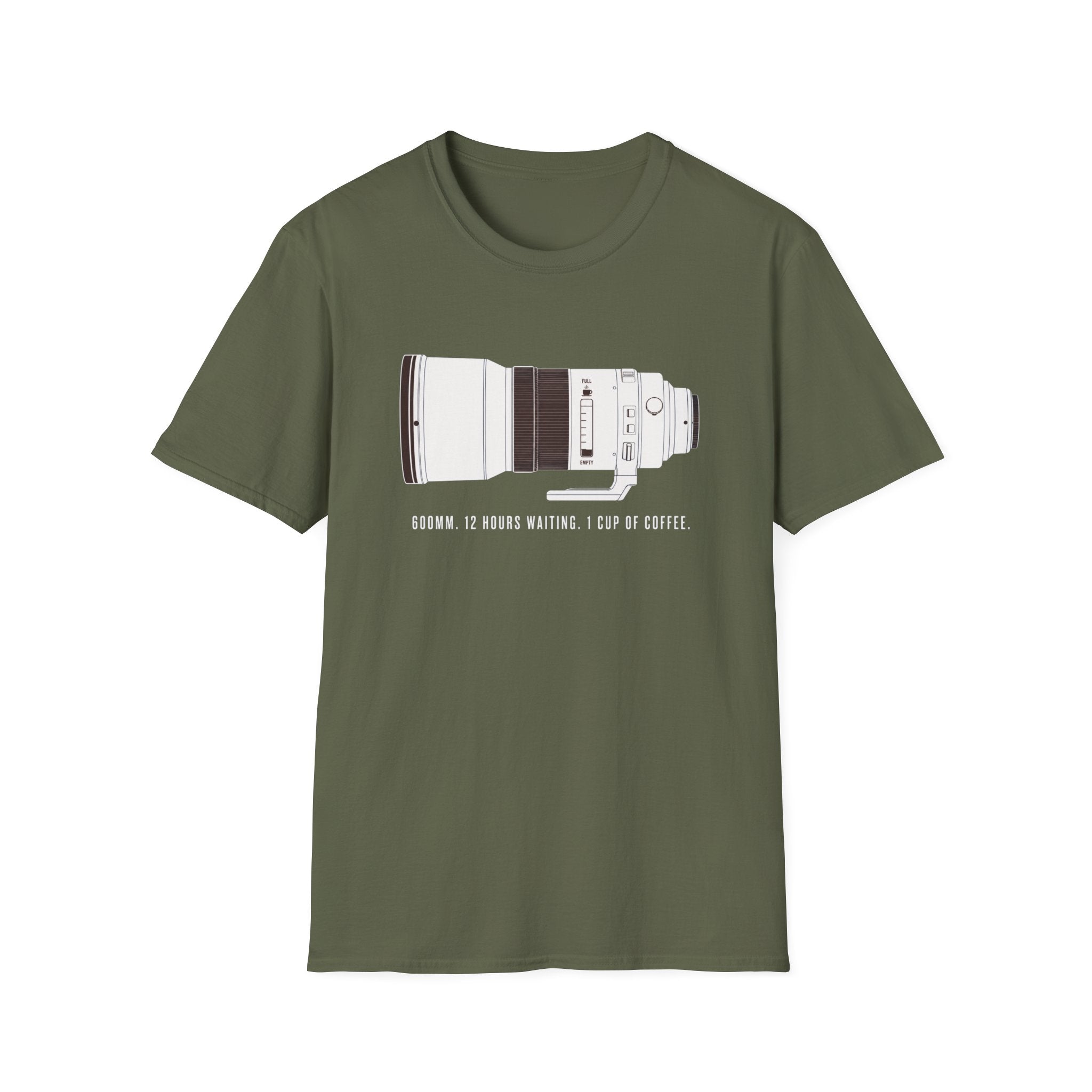 Telephoto Lens With Coffee Motif T-shirt