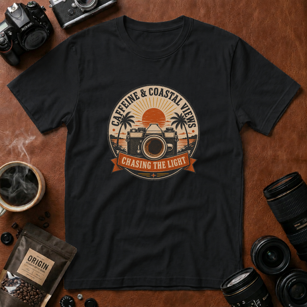 Caffeine & Coastal Views T-shirt