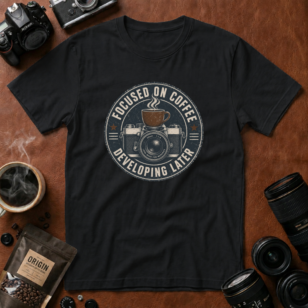 Focused on Coffee Developing Later T-Shirt