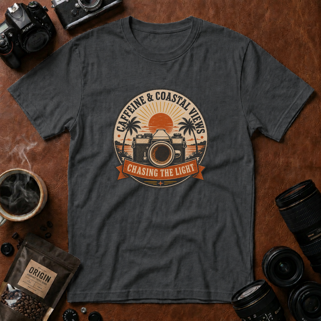 Caffeine & Coastal Views T-shirt