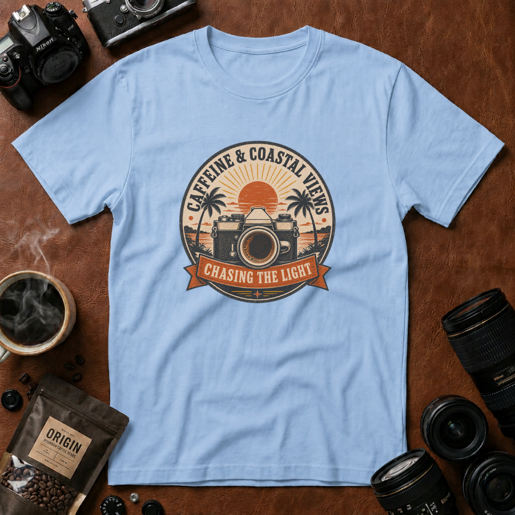 Caffeine & Coastal Views T-shirt