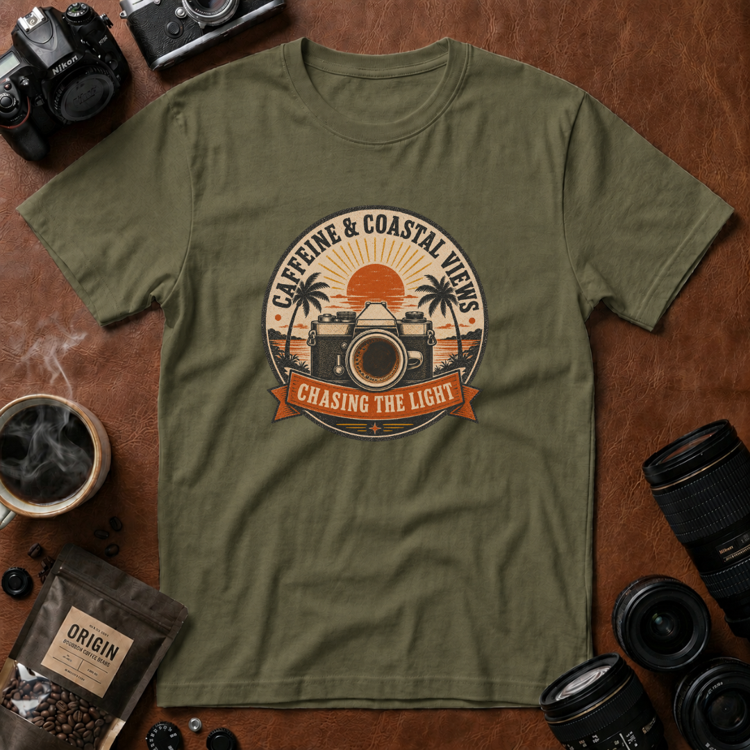 Caffeine & Coastal Views T-shirt