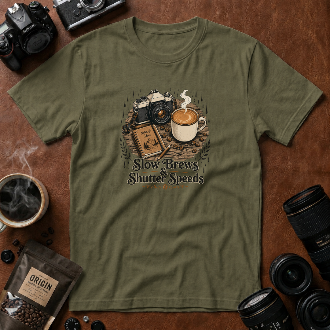 Slow Brews & Shutter Speeds T-shirt