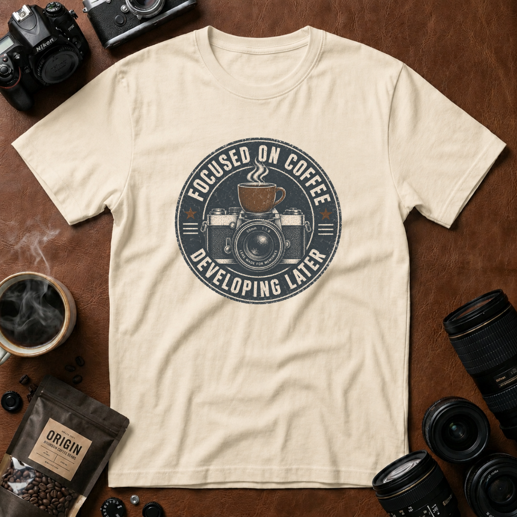 Focused on Coffee Developing Later T-Shirt