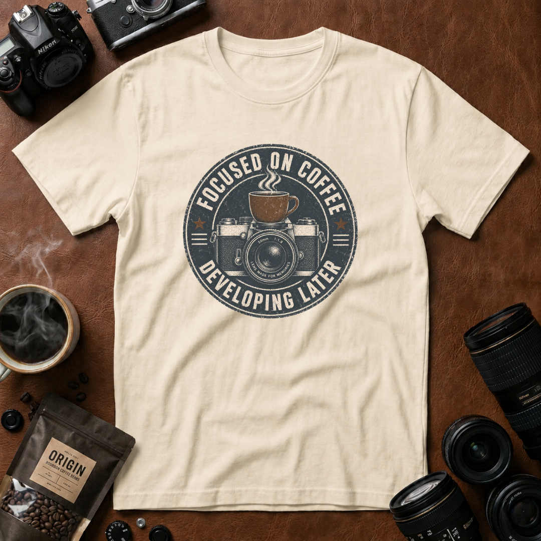 Focused on Coffee Developing Later T-Shirt