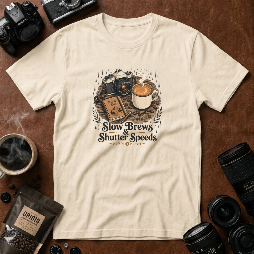 Slow Brews & Shutter Speeds T-shirt