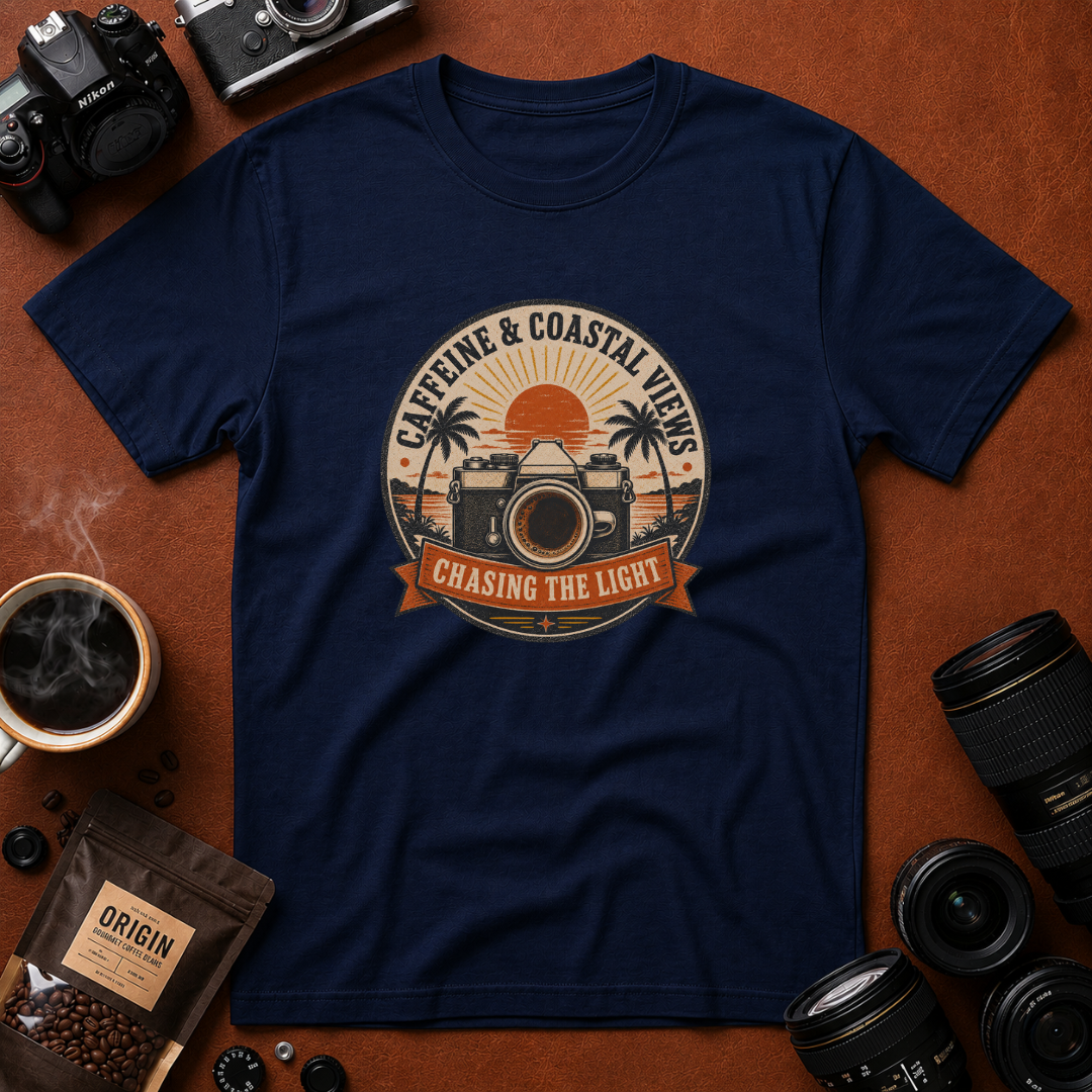 Caffeine & Coastal Views T-shirt