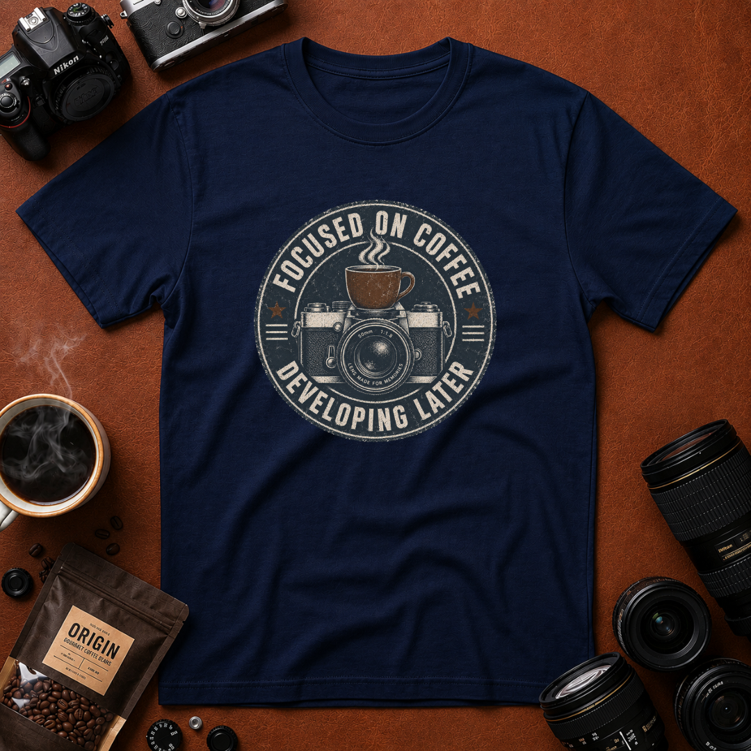 Focused on Coffee Developing Later T-Shirt