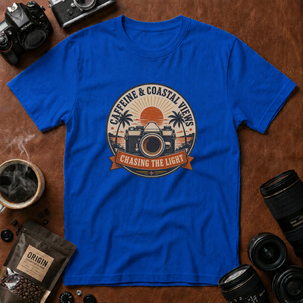 Caffeine & Coastal Views T-shirt