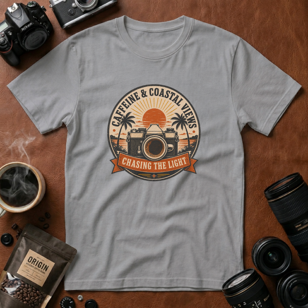 Caffeine & Coastal Views T-shirt