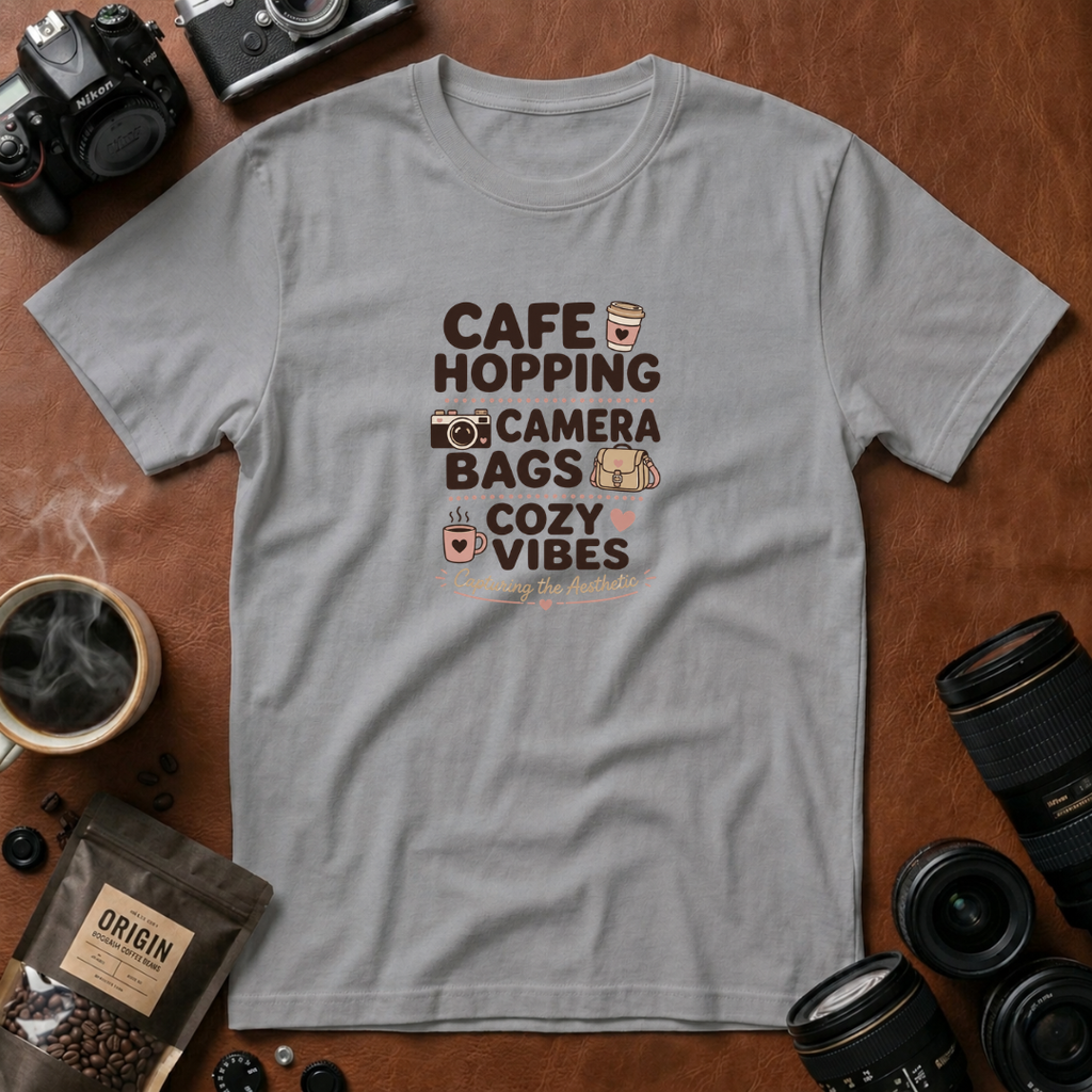 Cafe Hopping and Cozy Vibes T-shirt
