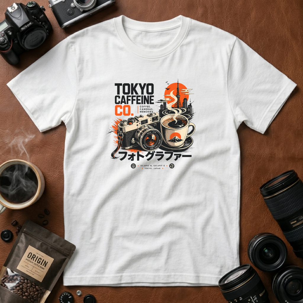 Tokyo Coffee & Camera Memories T-shirt