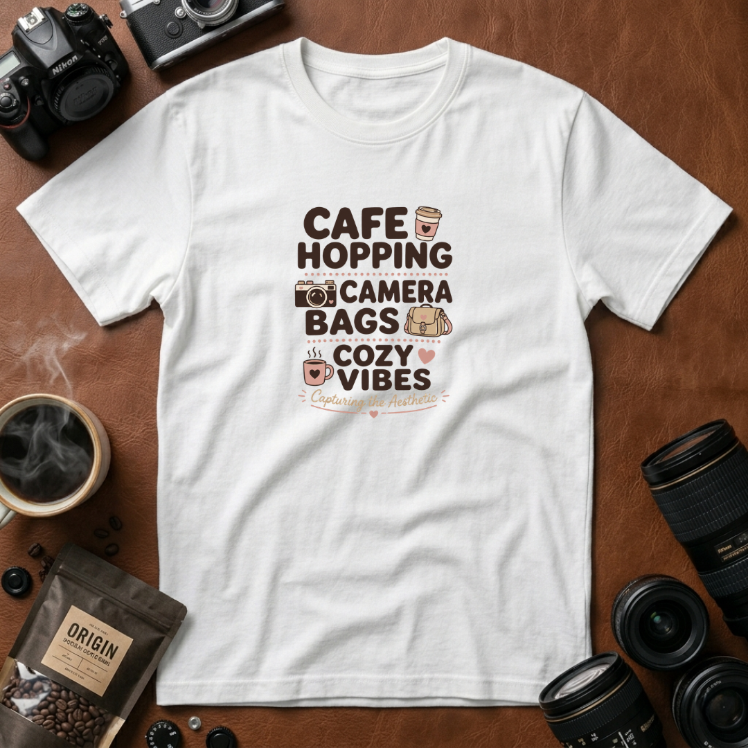 Cafe Hopping and Cozy Vibes T-shirt