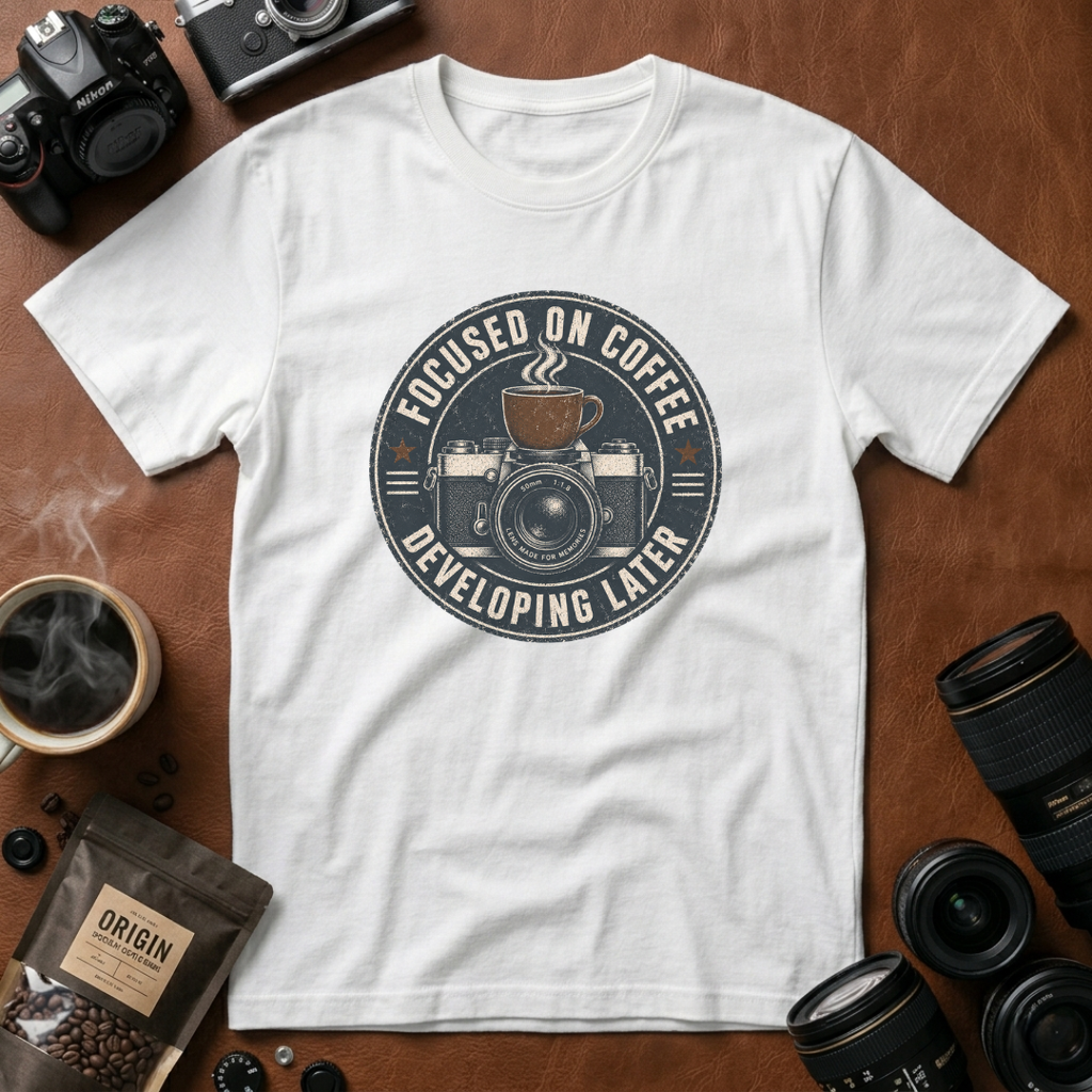 Focused on Coffee Developing Later T-Shirt