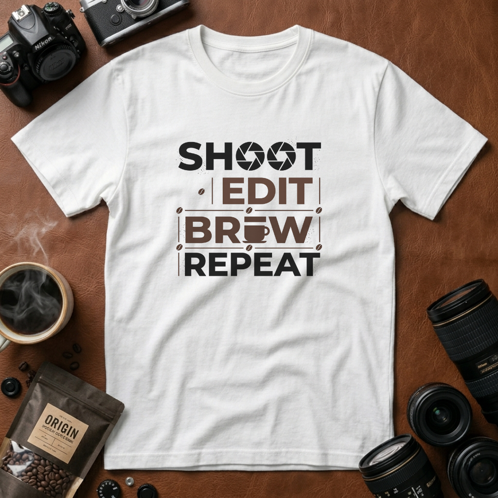 Shoot Edit Brew Repeat T-Shirt